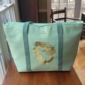 Spartina 449 Seafoam Insulated Cooler with Gold Accent